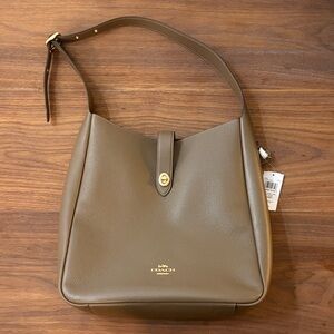 Coach Taupe Leather Hobo Bag